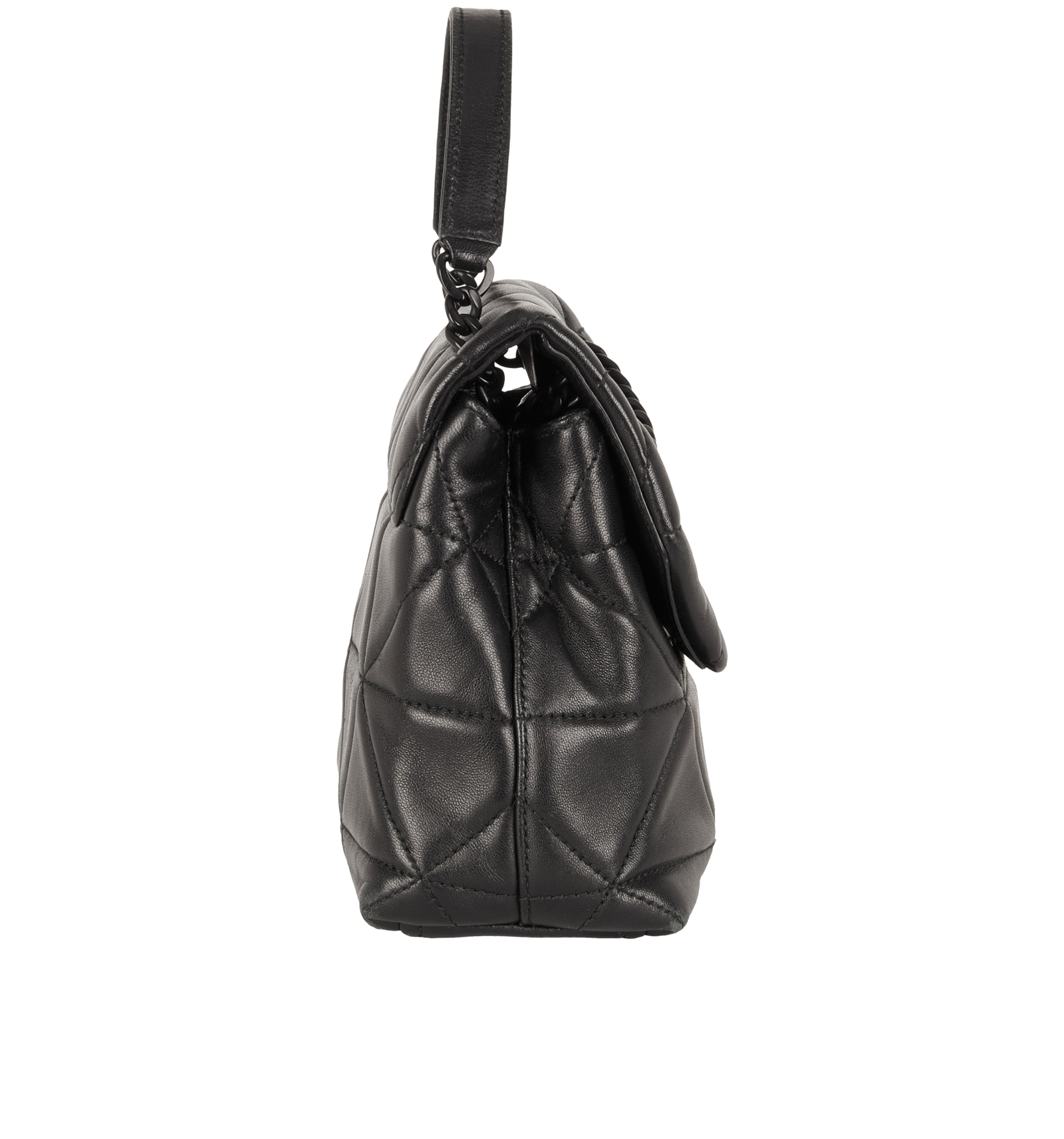 Small Spectrum Bag, &pound;850, Handbags, Black, Leather, Side view